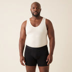 LYNE Modal Boxer Brief in Black, front view on model