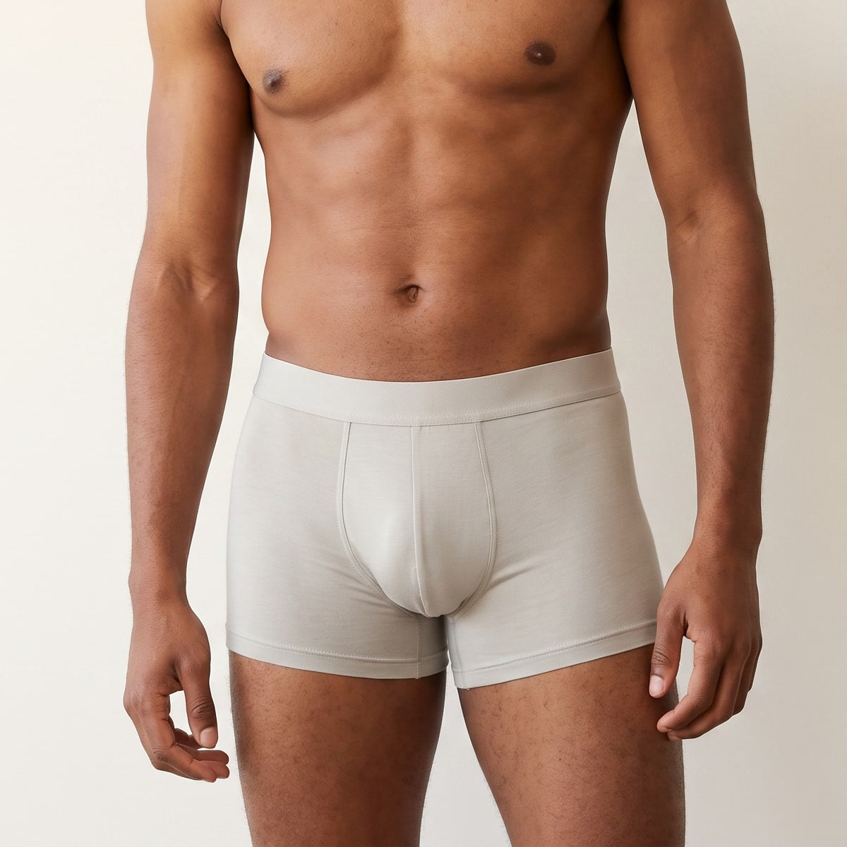 LYNE Tencel Boxer Short in Silver Sand, product view