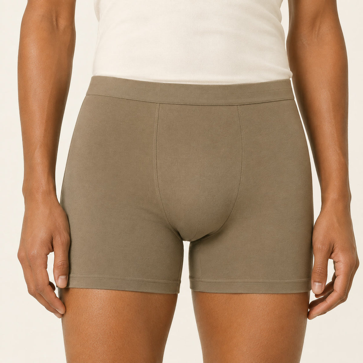 LYNE Silk-Lined Modal Boxer Brief closed-front and waistband detail