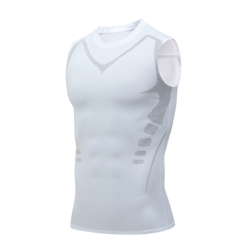 Men's Compression Tank in White