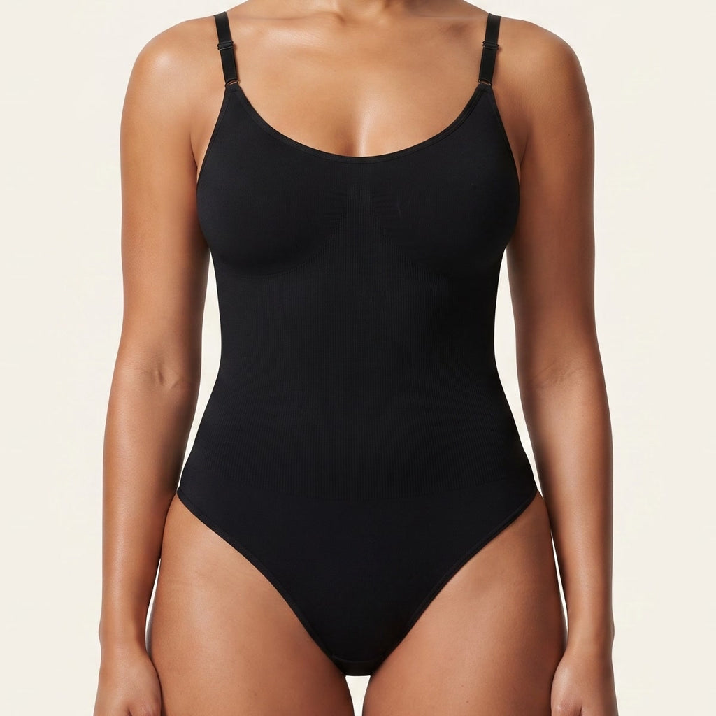 Core Seamless Bodysuit in black  crop b