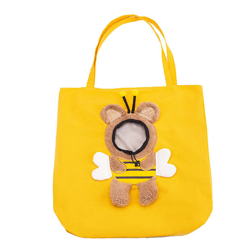 Supplier photograph of the yellow Bee canvas pet tote