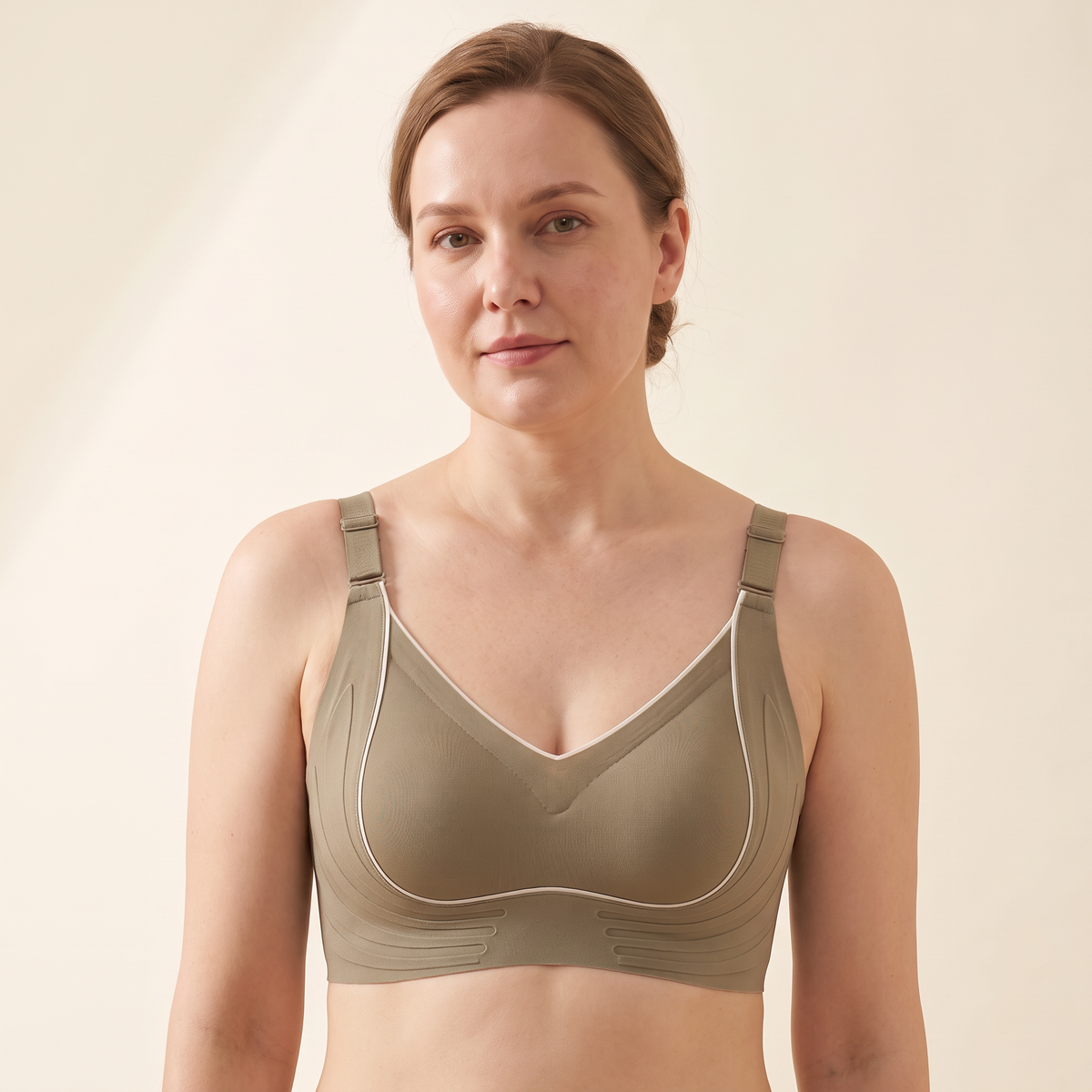 Everyday Wireless Bra in khaki