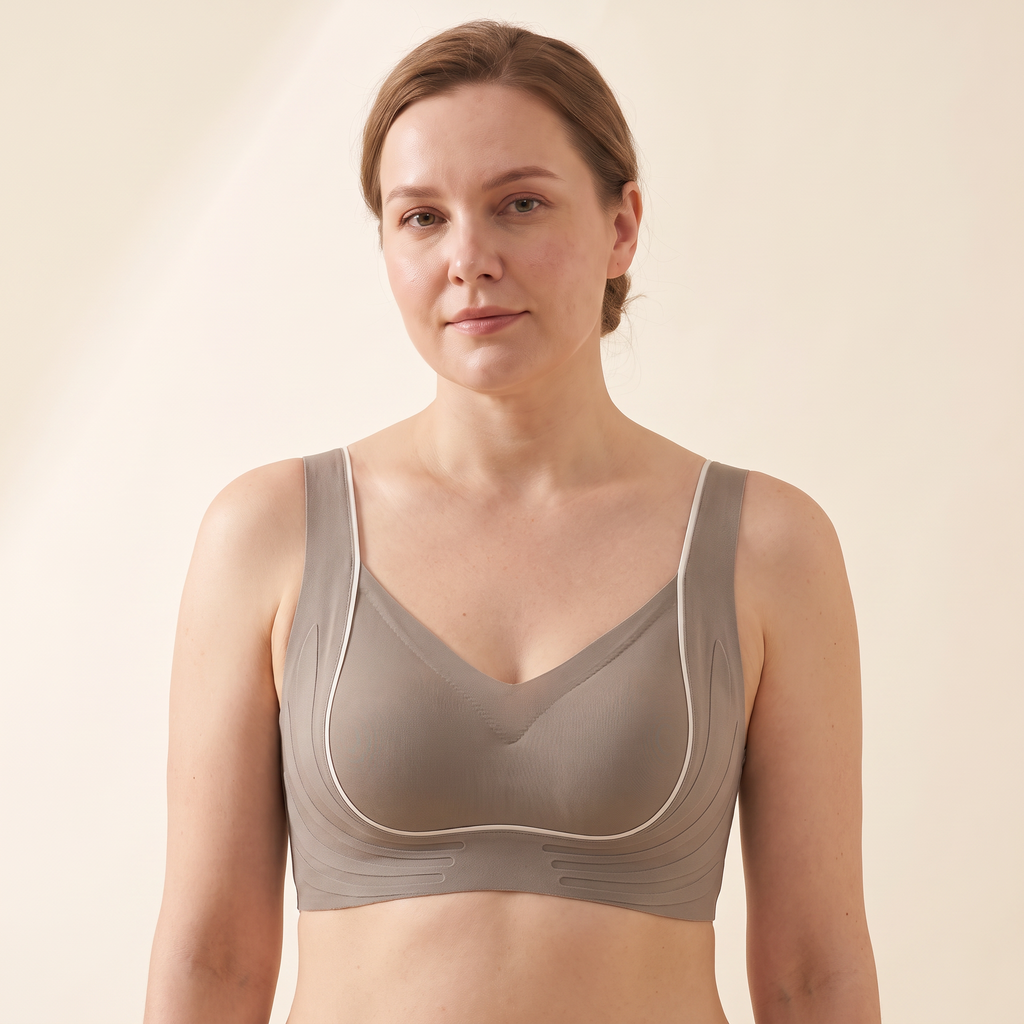 Everyday Wireless Bra in stone grey