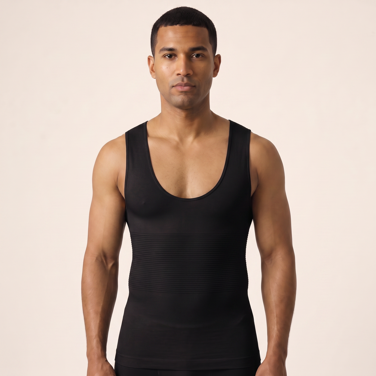 Men Support Tank in black