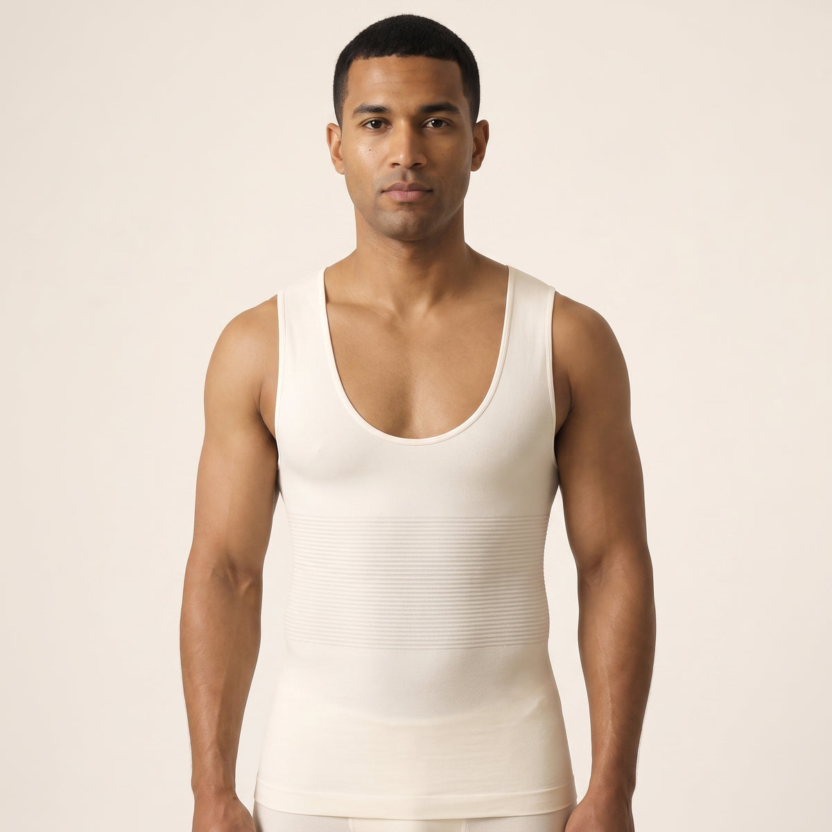 Men Support Tank in white