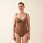 Core Mesh Bodysuit in brown