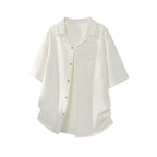 The apricot shirt laid flat
