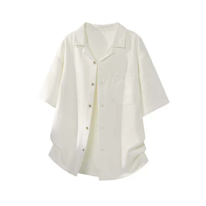The apricot shirt laid flat