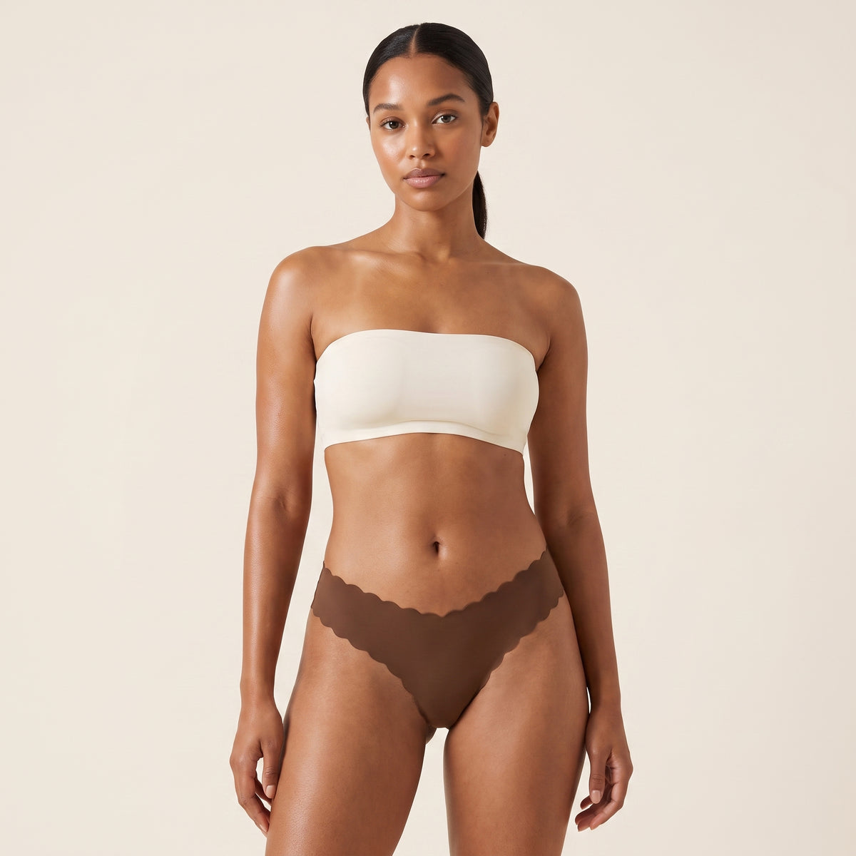 Everyday Seamless Thong in coffee