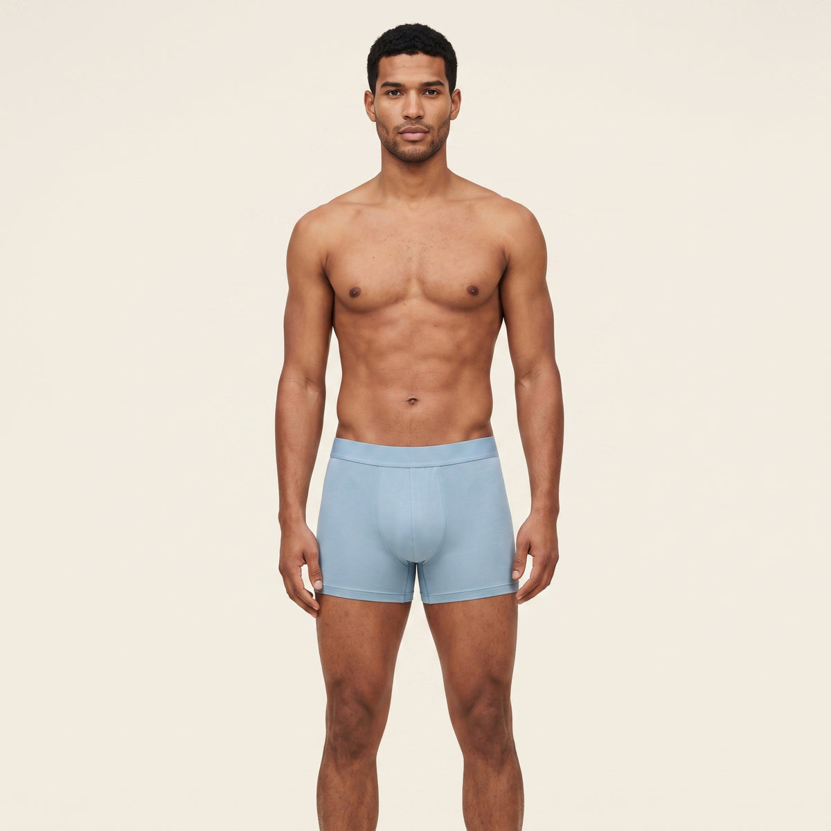 Silk-Lined Modal Boxer Brief in mineral blue