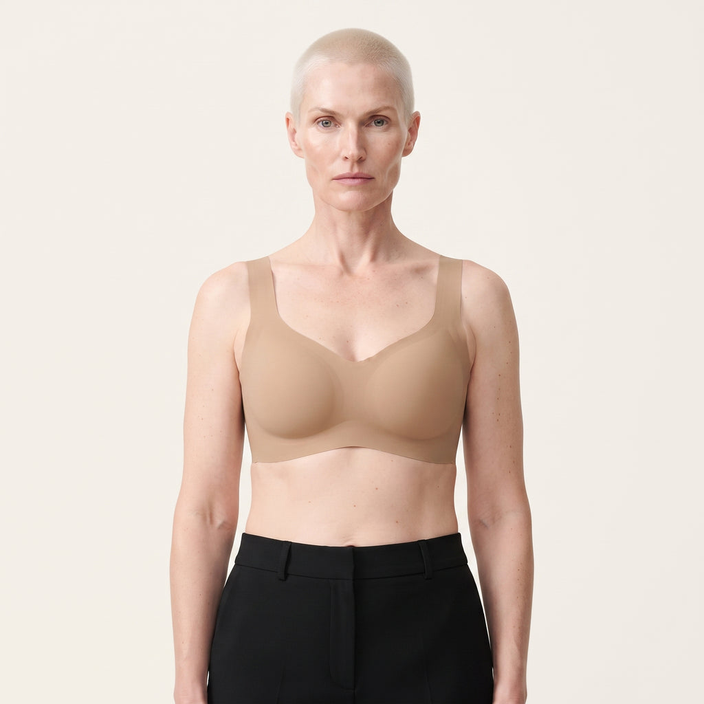 Seamless Wireless Vest Bra — front view