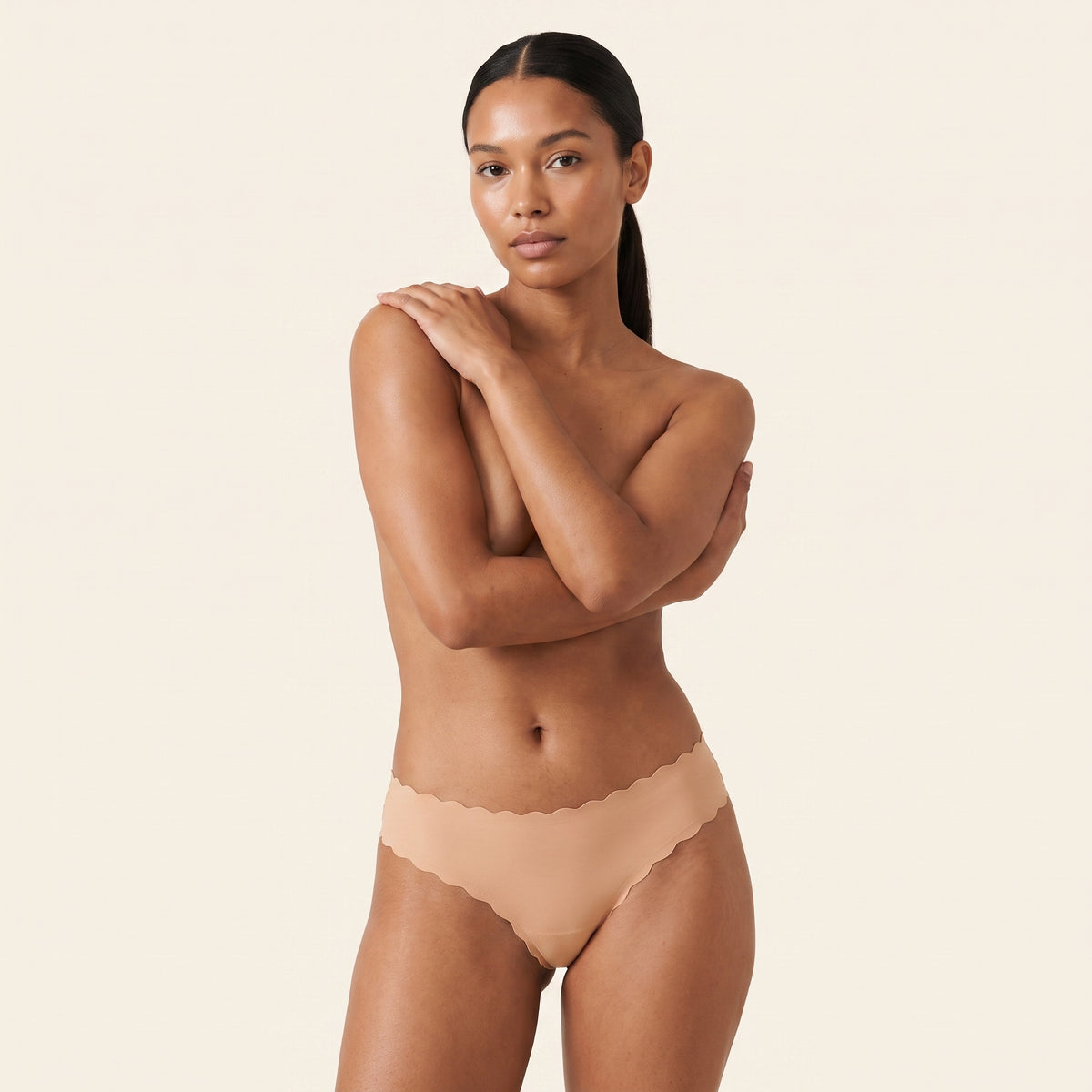Everyday Seamless Thong in apricot