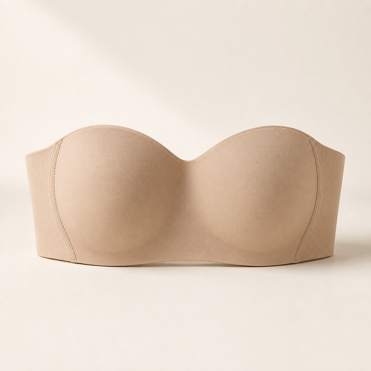 LYNE Everyday Bandeau Bra in skin, strapless seamless bra with smooth rounded moulded cups
