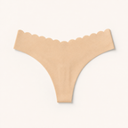 LYNE Everyday Seamless Thong, single piece flat-lay showing the V front