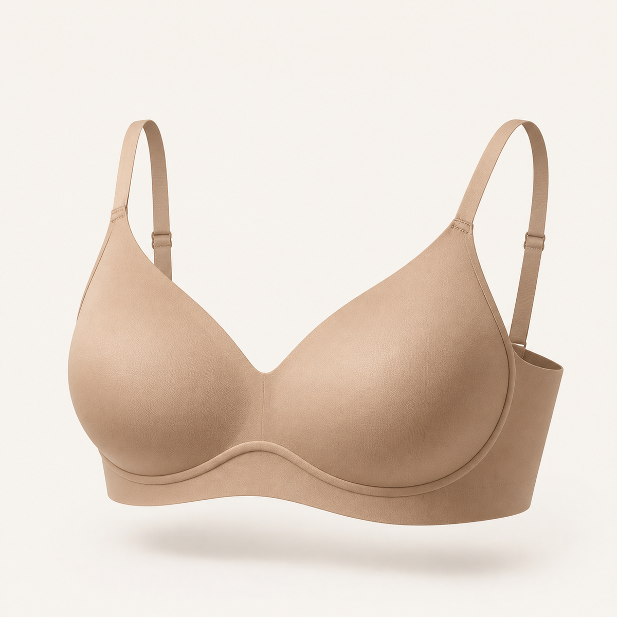 LYNE Everyday T-Shirt Bra in praline, two smooth moulded cups joined at a narrow centre gore