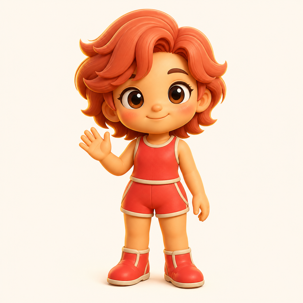 LY, the LYNE mascot, waving