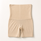 LYNE Core Sculpt Short folded flat, showing the high tummy panel and its flat bonded top edge