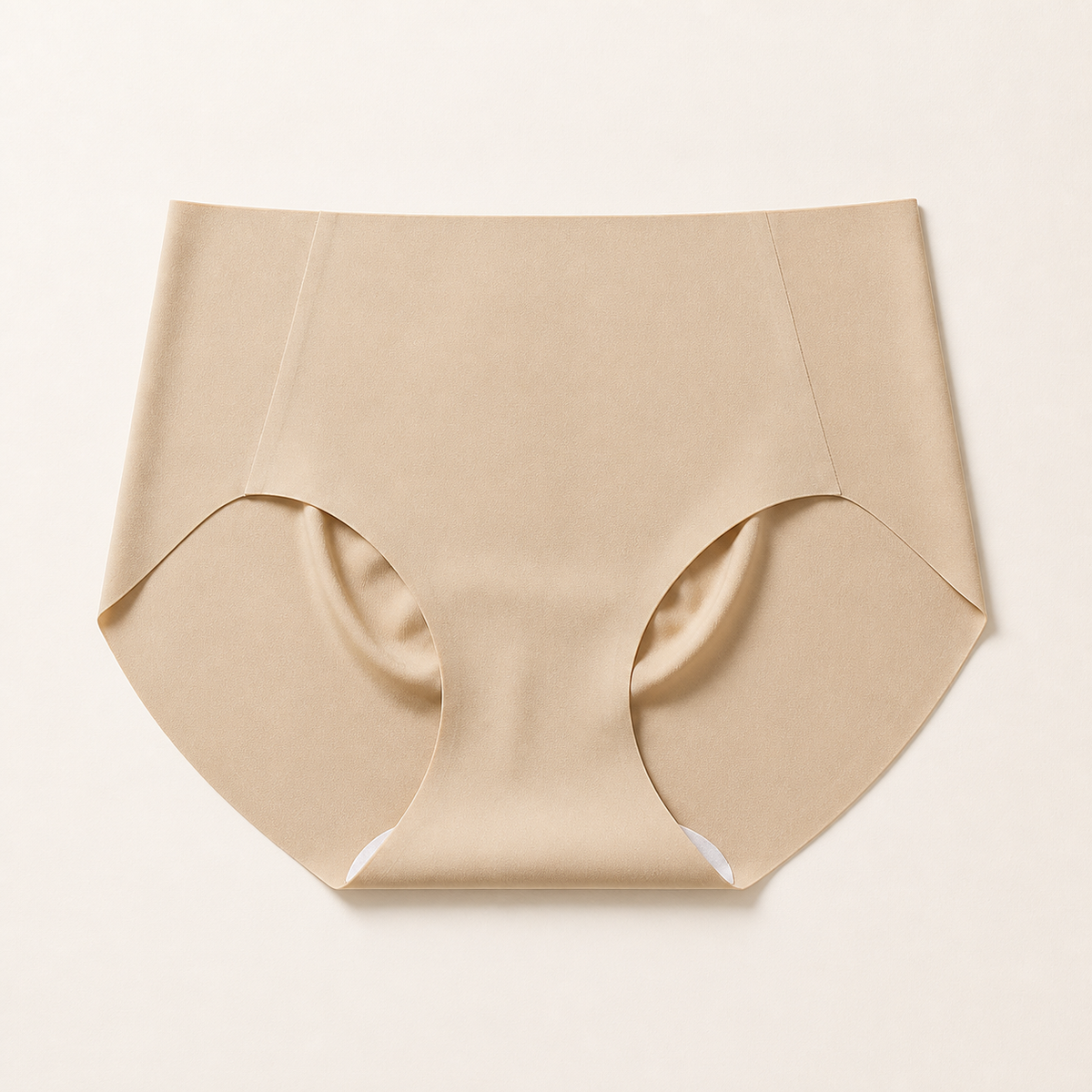 LYNE Core Smooth Brief in sand, laser-cut edges and a flat traceless waist